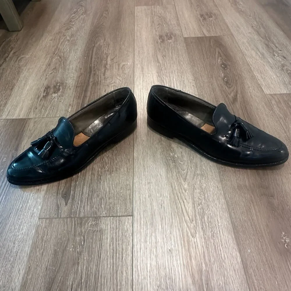 Alden 660 Black Leather Tassel Loafers Aberdeen Goodyear Welted Slip On Size 12